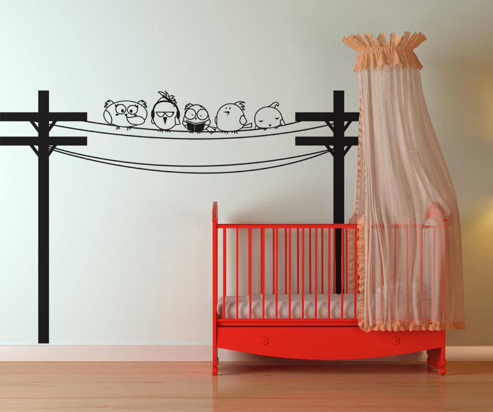 Vinyl Wall Decal Sticker Bird Hangout #OS_DC433