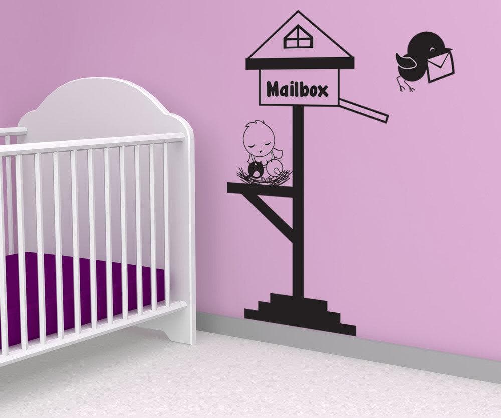 Vinyl Wall Decal Sticker Bird Mailbox #OS_DC439