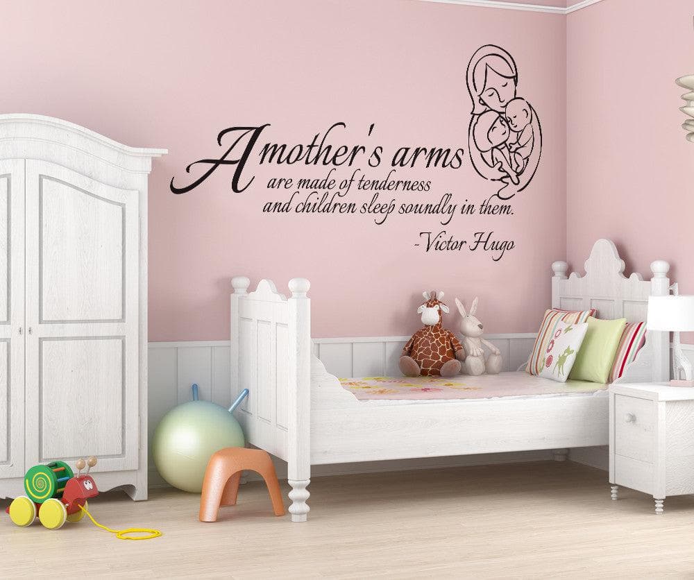 Vinyl Wall Decal Sticker Mother's Arms Quote #OS_DC505