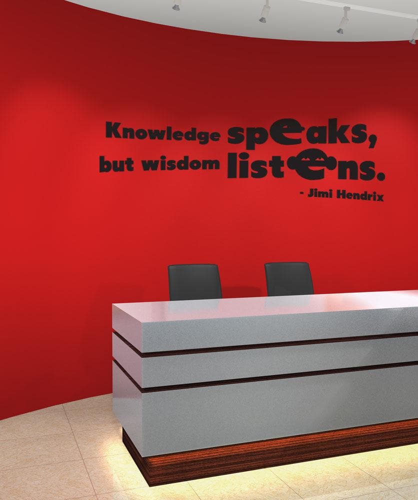 Jimi Hendrix Quote: Knowledge Speaks, But Wisdom Listens. #OS_DC513