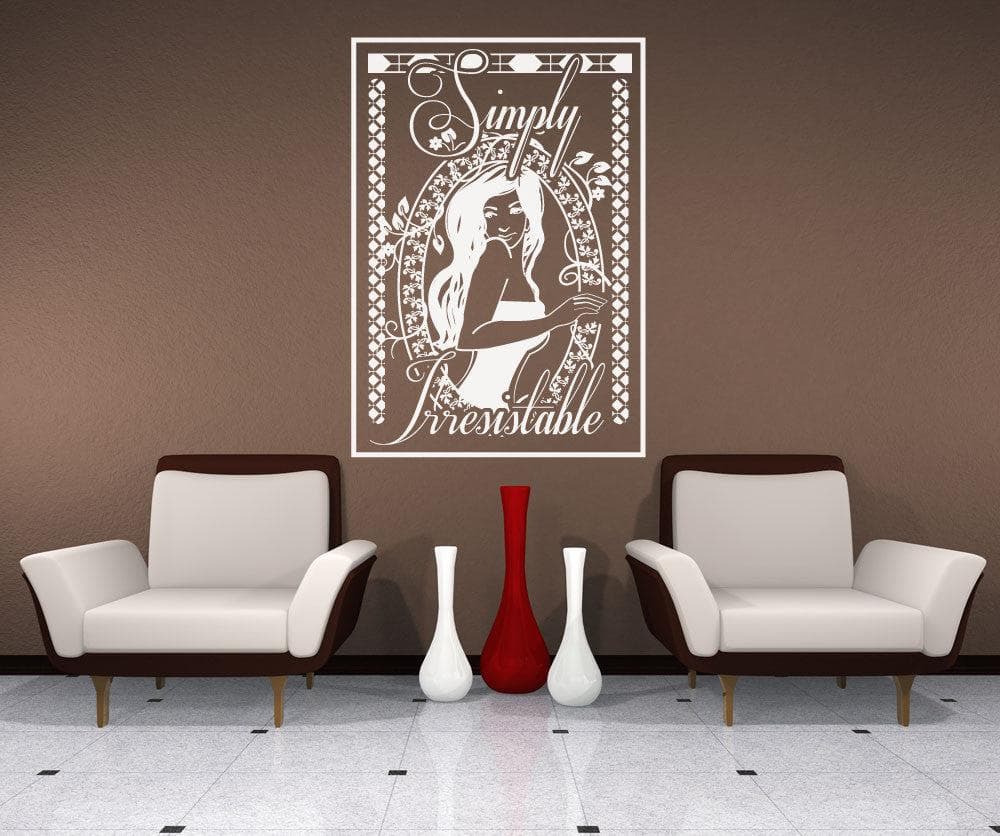 Vinyl Wall Decal Sticker Simply Irresistible #OS_DC567