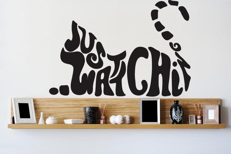 Cat Wall Decal. Just Watching Cat #OS_DC591