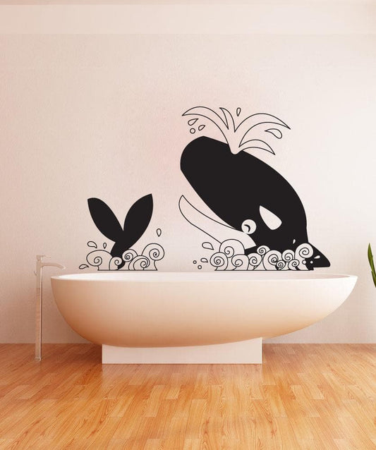 Vinyl Wall Decal Sticker Happy Killer Whale #OS_DC648