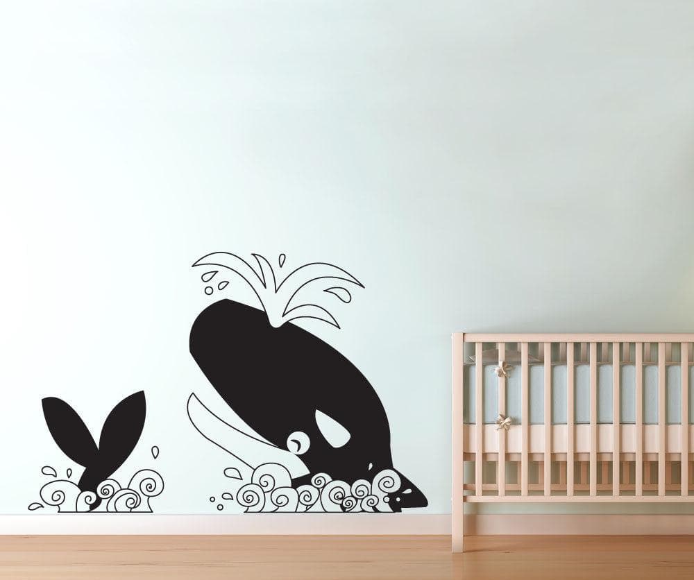 Vinyl Wall Decal Sticker Happy Killer Whale #OS_DC648
