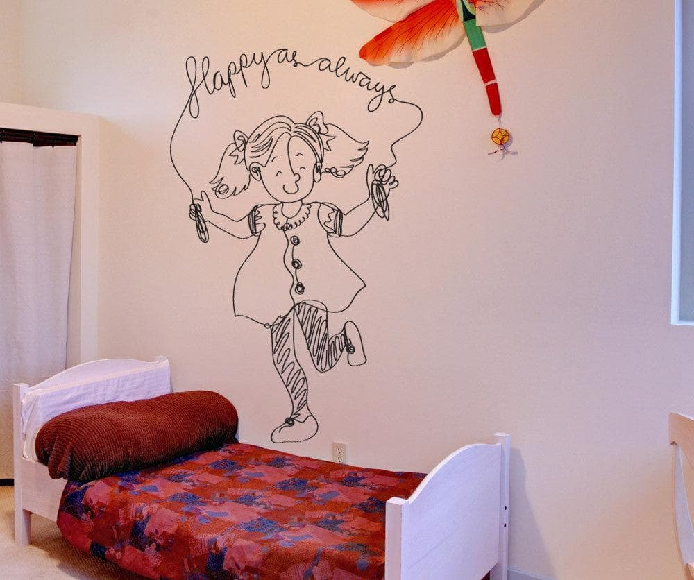 Vinyl Wall Decal Sticker Happy as Always #OS_DC656