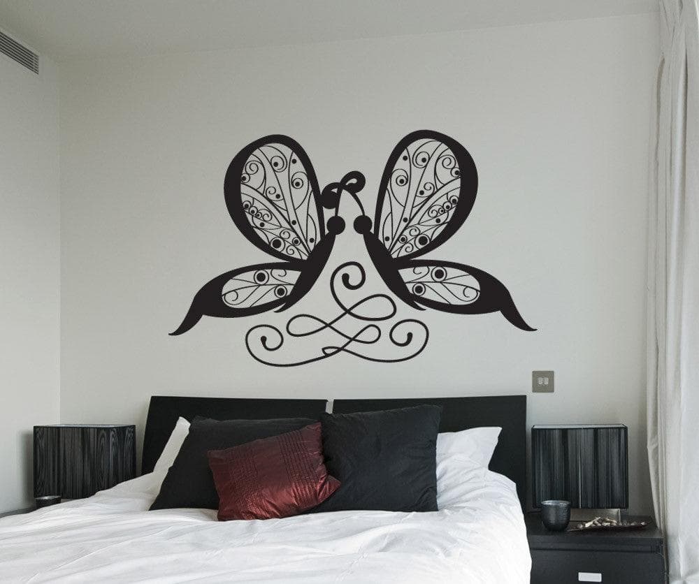 Vinyl Wall Decal Sticker Intertwined Butterflies #OS_DC662