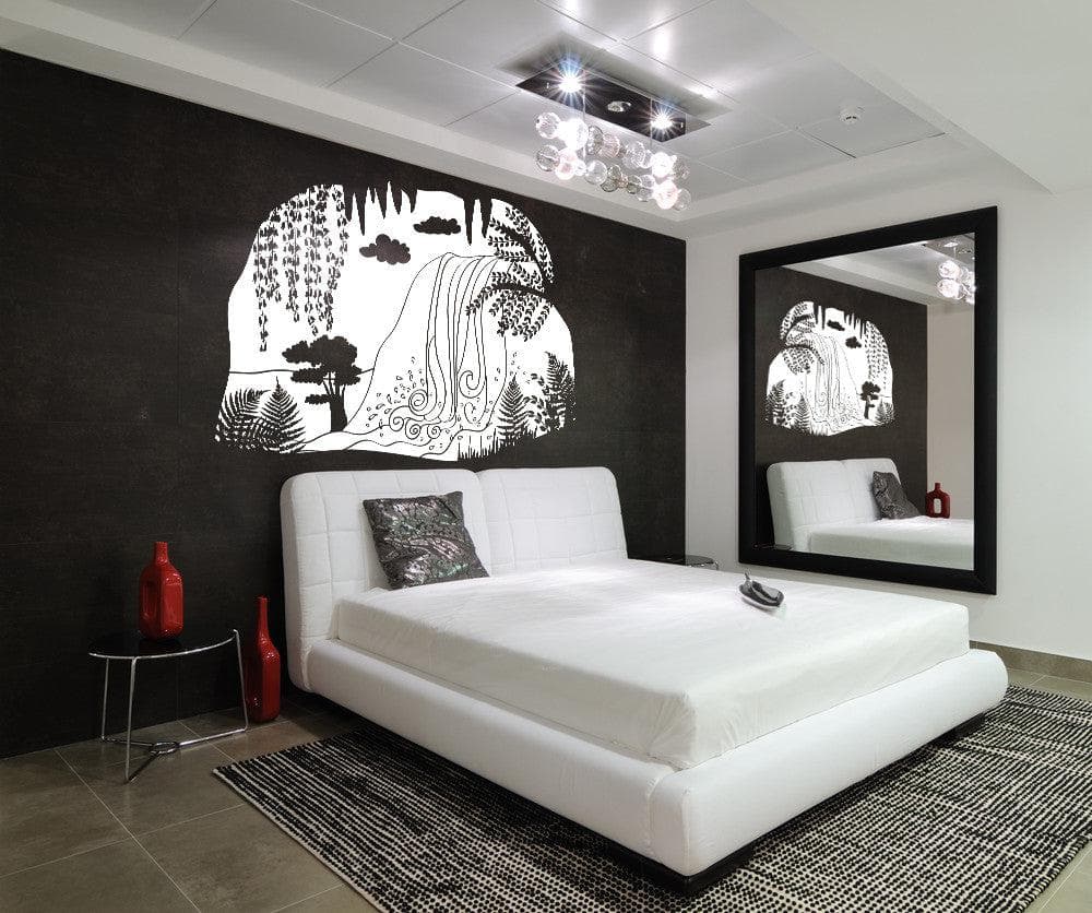 Vinyl Wall Decal Sticker Waterfall Cave View #OS_DC667