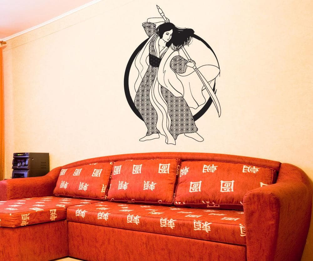 Vinyl Wall Decal Sticker Samurai Girl #OS_DC674