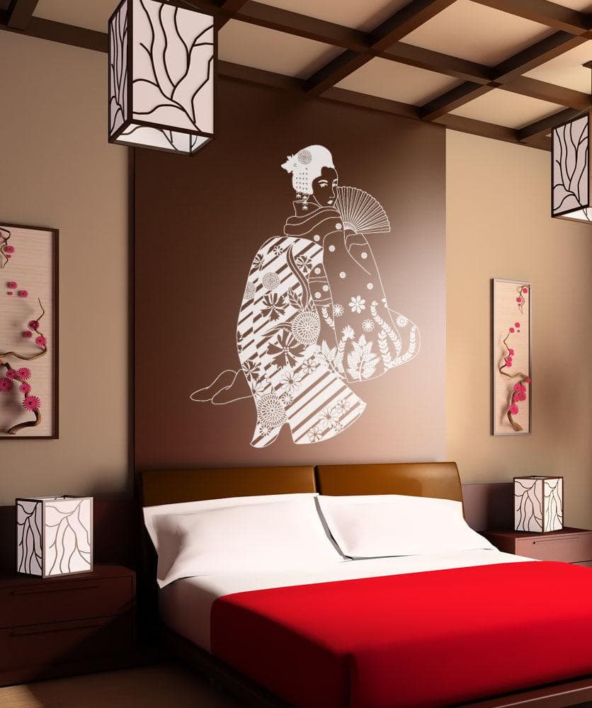 Vinyl Wall Decal Sticker Seductive Geisha #OS_DC675