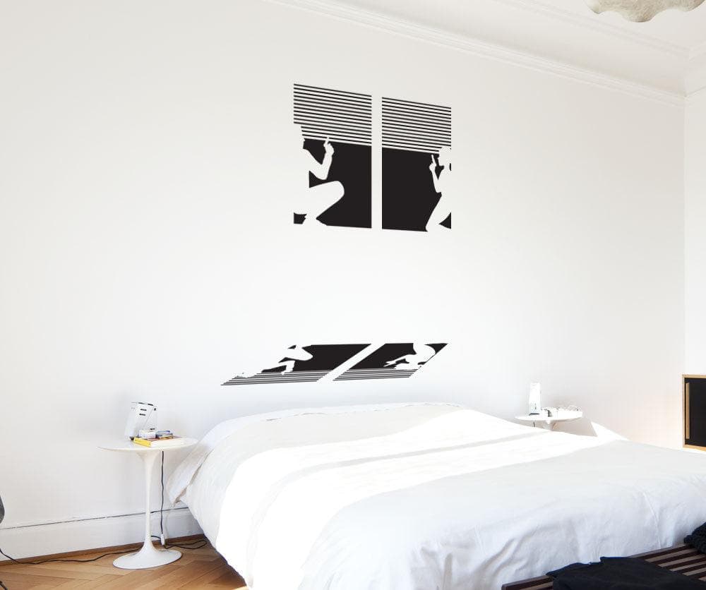 Vinyl Wall Decal Sticker Secret Agents in Window #OS_DC679
