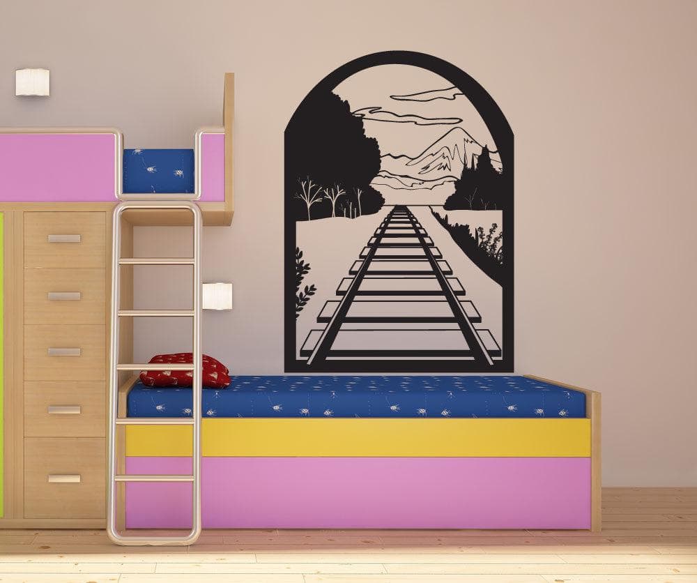 Vinyl Wall Decal Sticker Train Tunnel #OS_DC685