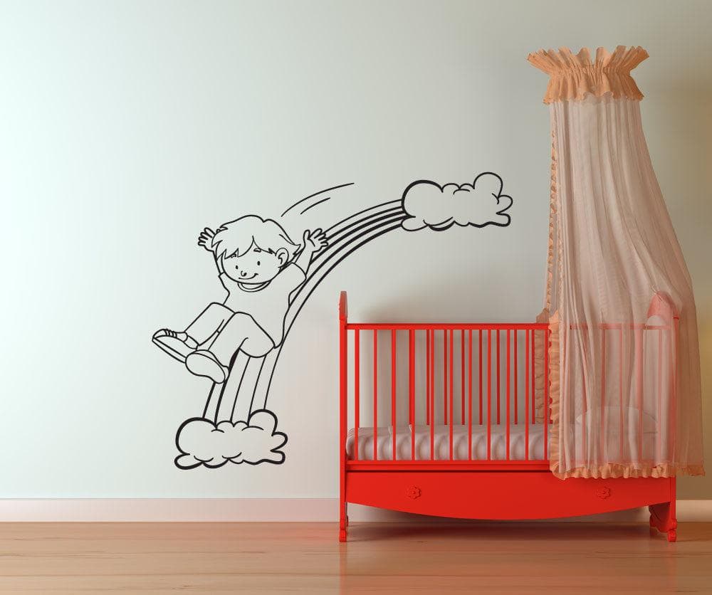 Vinyl Wall Decal Sticker Rainbow Slide #OS_DC701