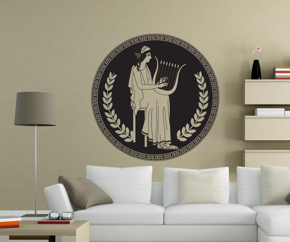 Greek Harp Art Vinyl Wall Decal Sticker. #OS_DC703
