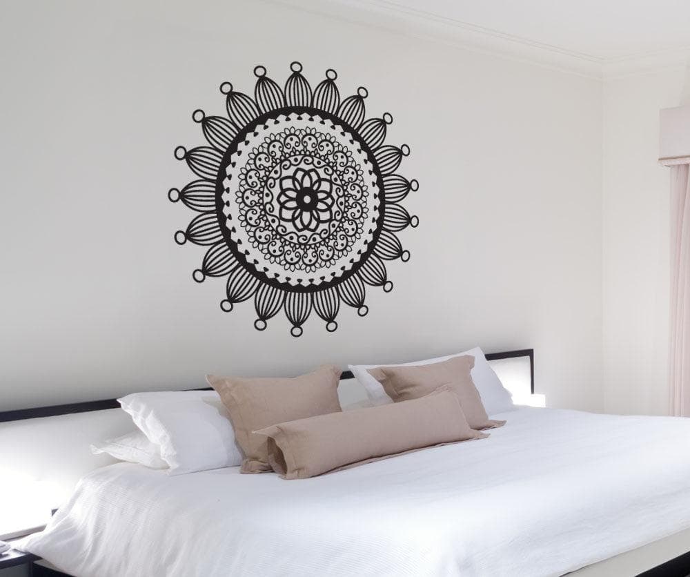 Vinyl Wall Decal Sticker Radial Henna #OS_DC707