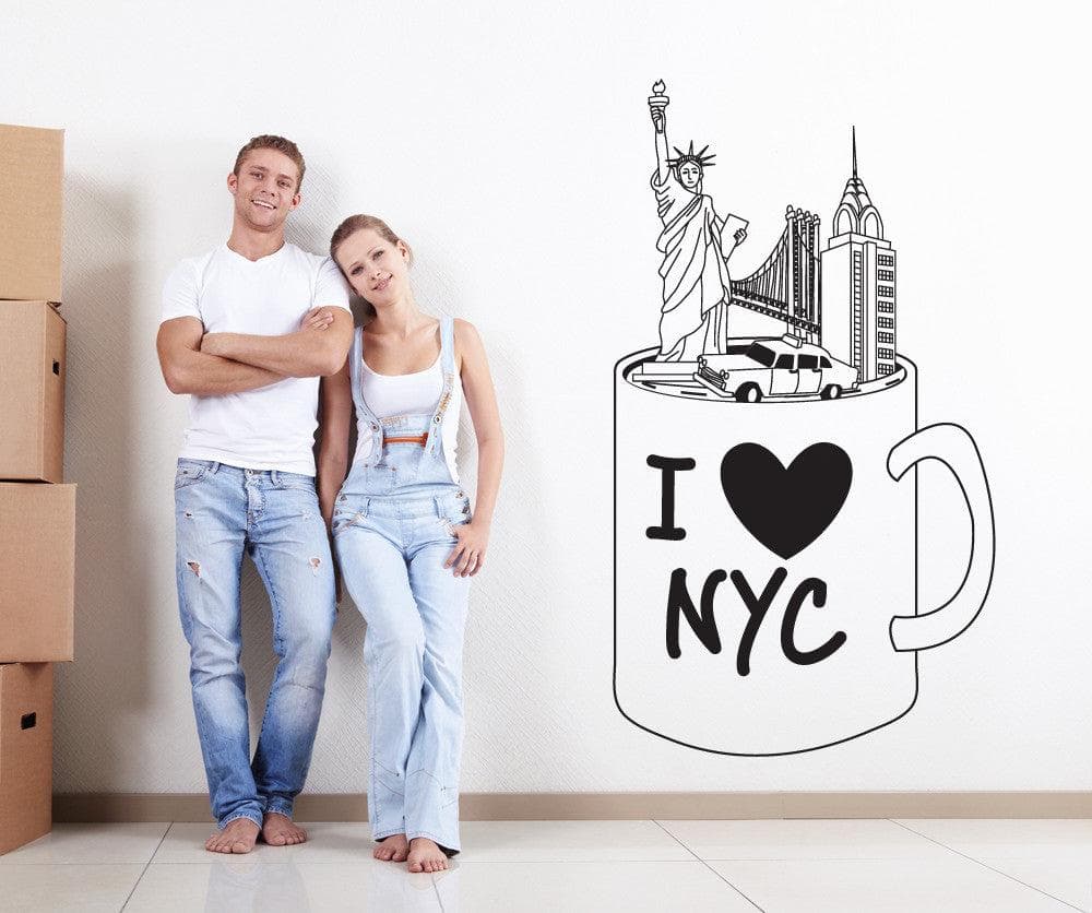 Vinyl Wall Decal Sticker NYC Mug #OS_DC732