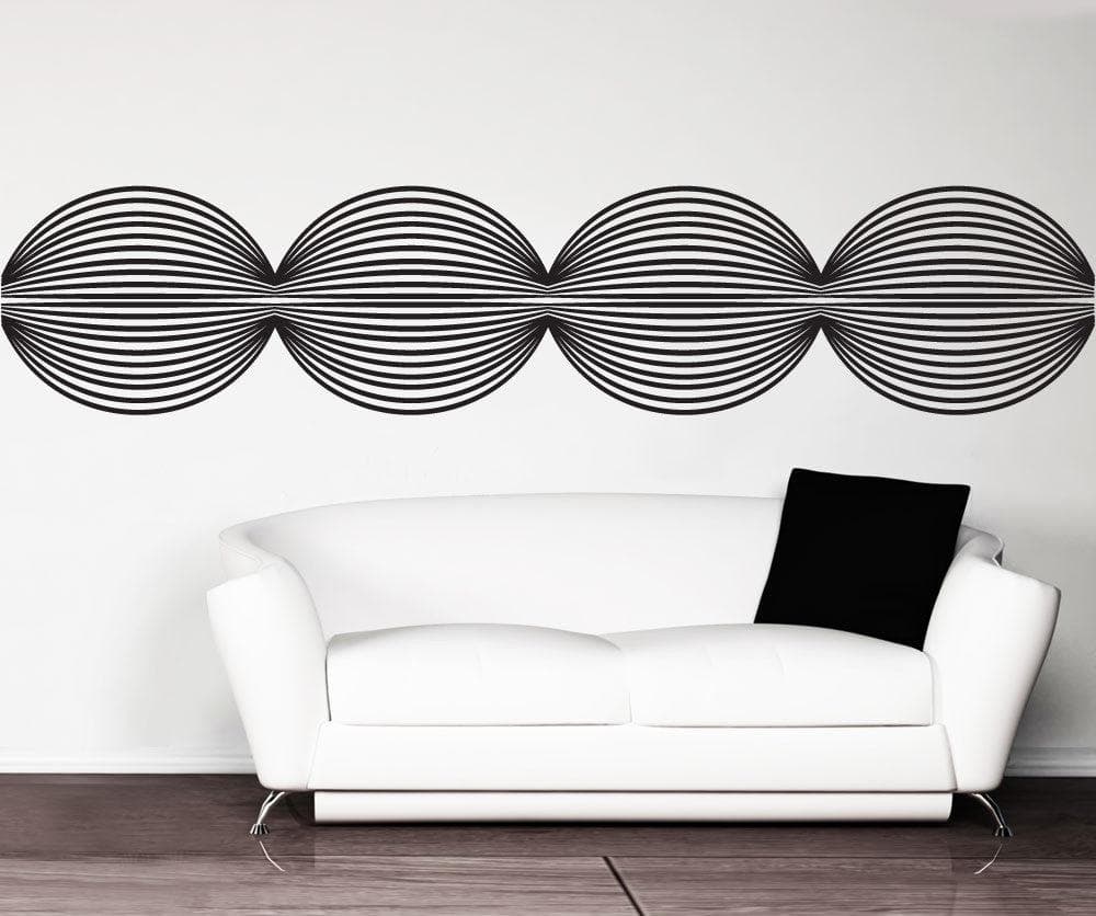 Vinyl Wall Decal Sticker Optical Illusion Circle Chain #OS_DC768