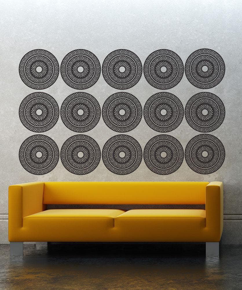 Vinyl Wall Decal Sticker Optical Illusion Circles #OS_DC771