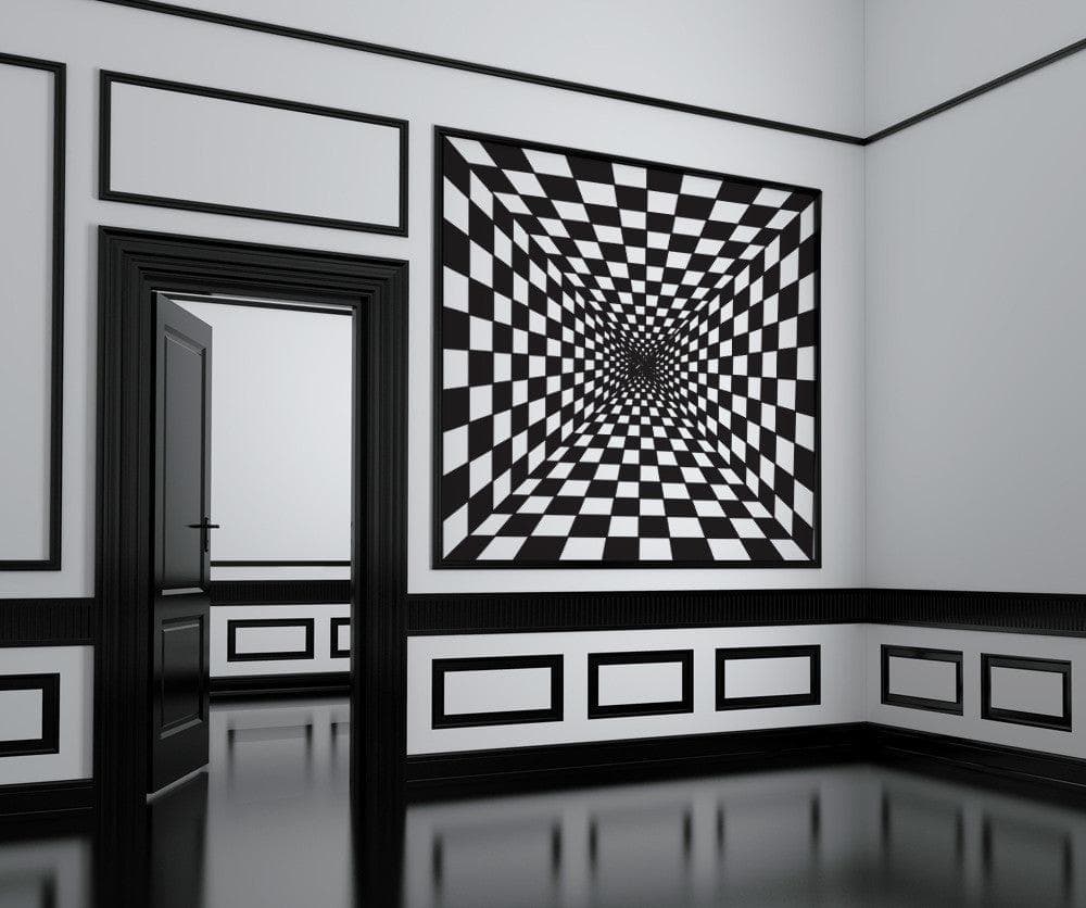 Vinyl Wall Decal Sticker Optical Illusion Hallway #OS_DC774