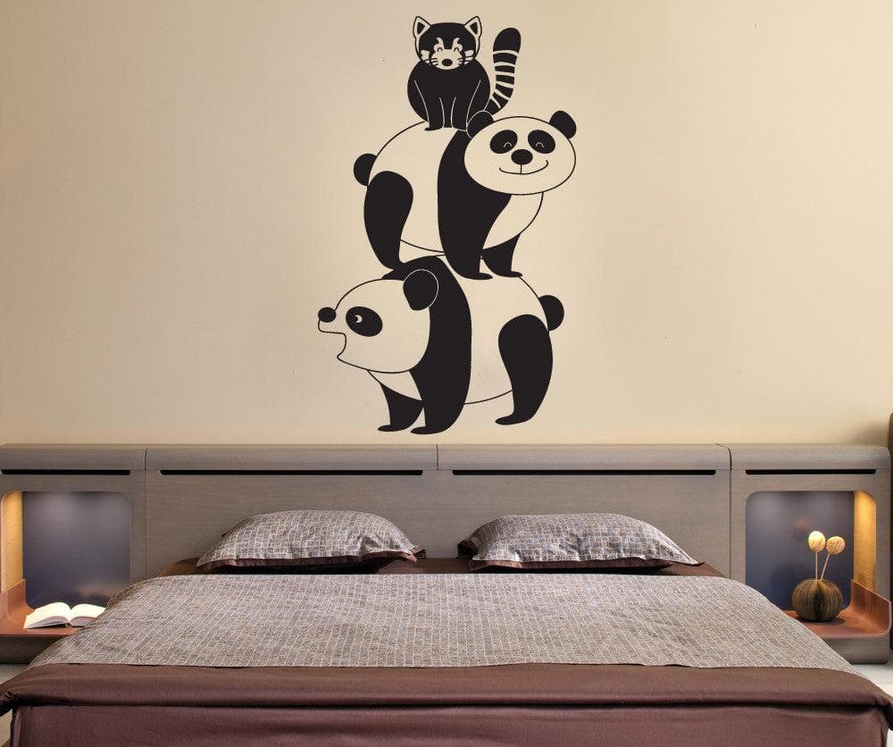 Vinyl Wall Decal Sticker Panda Stack #OS_DC788