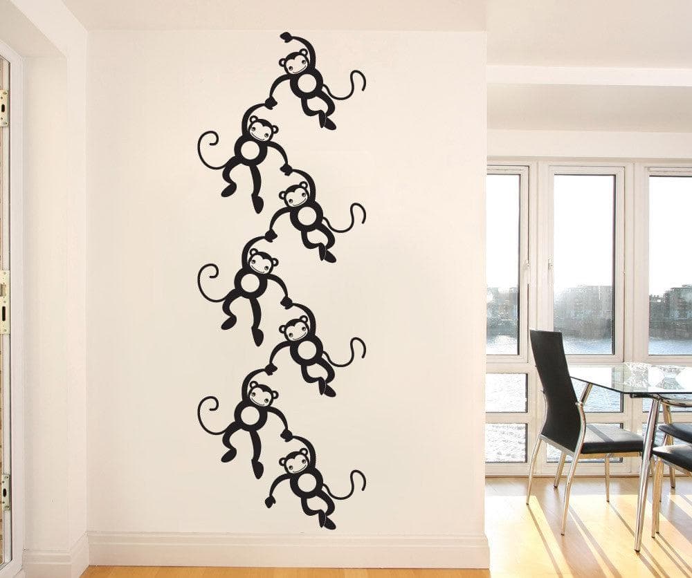 Vinyl Wall Decal Sticker Monkey Chain #OS_DC789