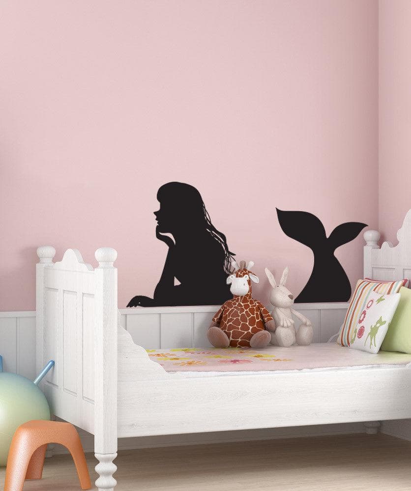 Vinyl Wall Decal Sticker Resting Mermaid #OS_DC798