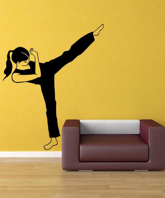 Vinyl Wall Decal Sticker Martial Arts Girl #OS_MB1005
