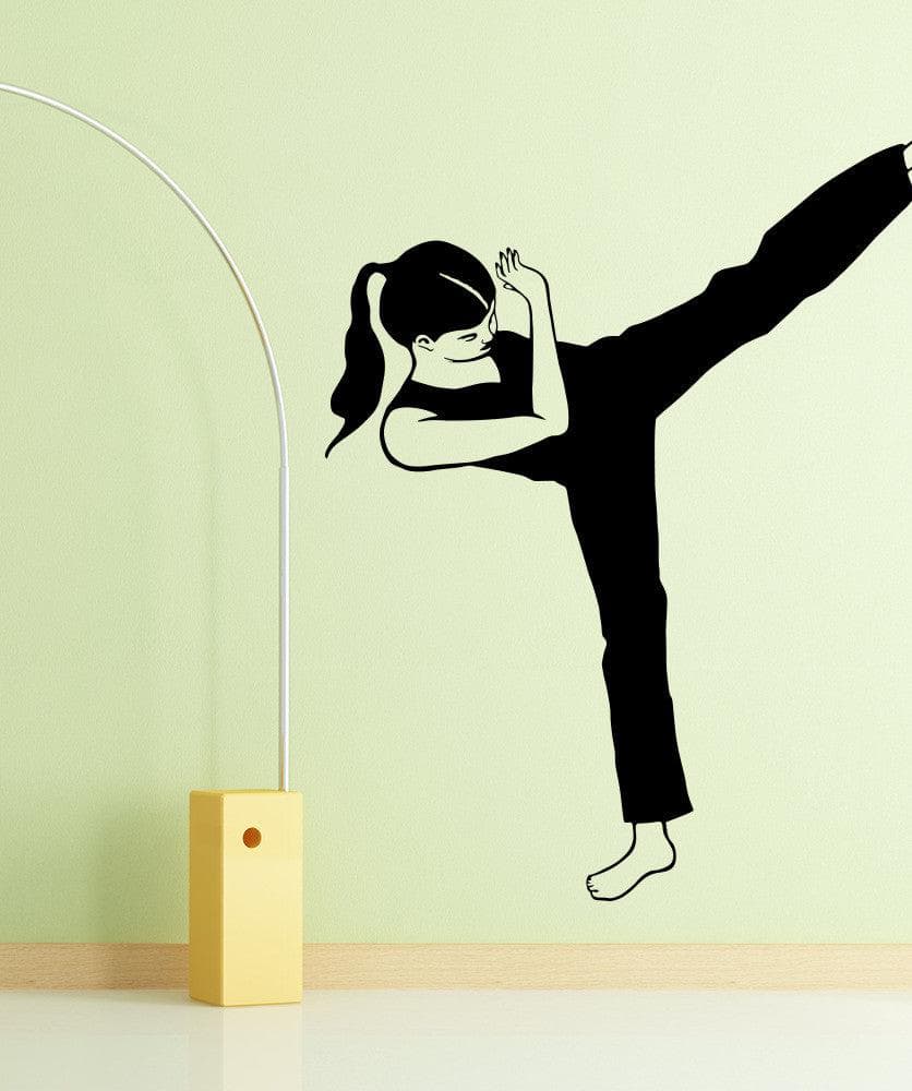 Vinyl Wall Decal Sticker Martial Arts Girl #OS_MB1005