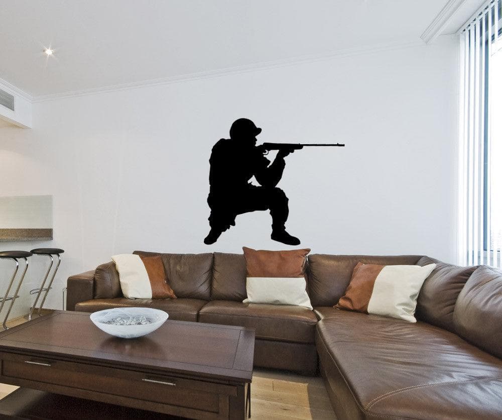 Vinyl Wall Decal Sticker Military Shooter #OS_MB1012