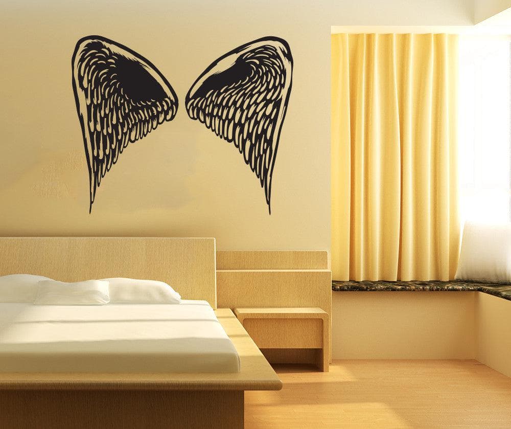 Vinyl Wall Decal Sticker Small Angel Wings #OS_MB1033