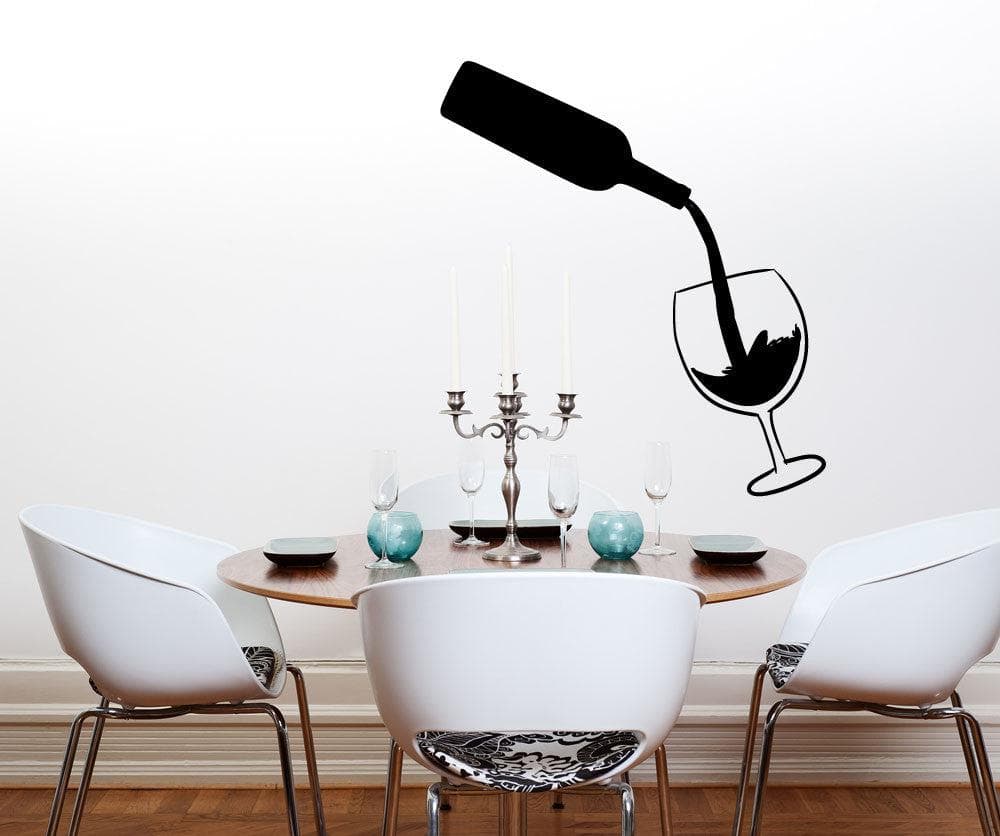 Vinyl Wall Decal Sticker Wine Pour #OS_MB1114