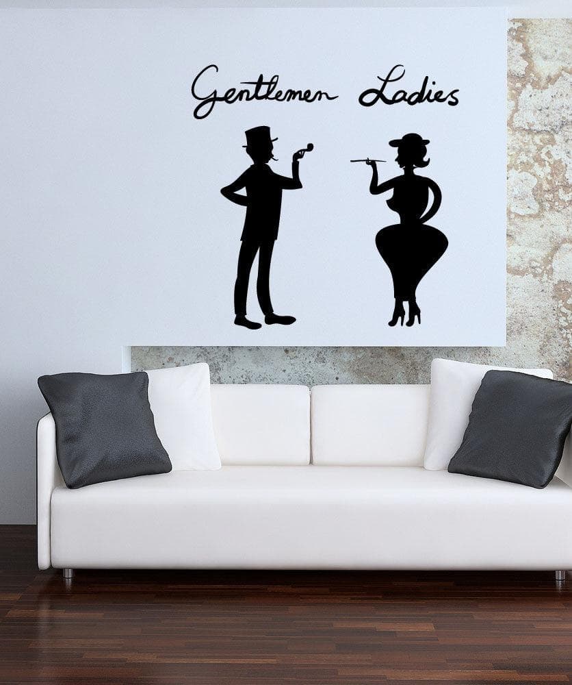 Vinyl Wall Decal Sticker Fancy Ladies and Gentlemen #OS_MB1120