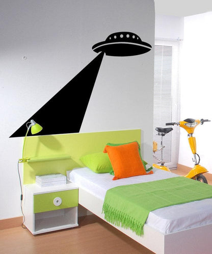 Vinyl Wall Decal Sticker Abducting UFO #OS_MB1133