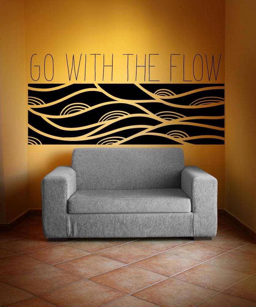 Vinyl Wall Decal Sticker Go With the Flow #OS_MB1157