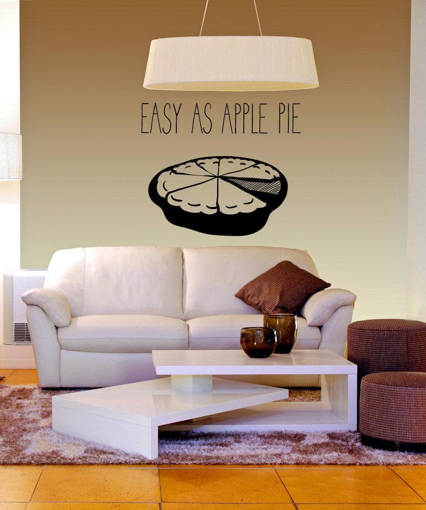 Vinyl Wall Decal Sticker Easy as Apple Pie #OS_MB1163