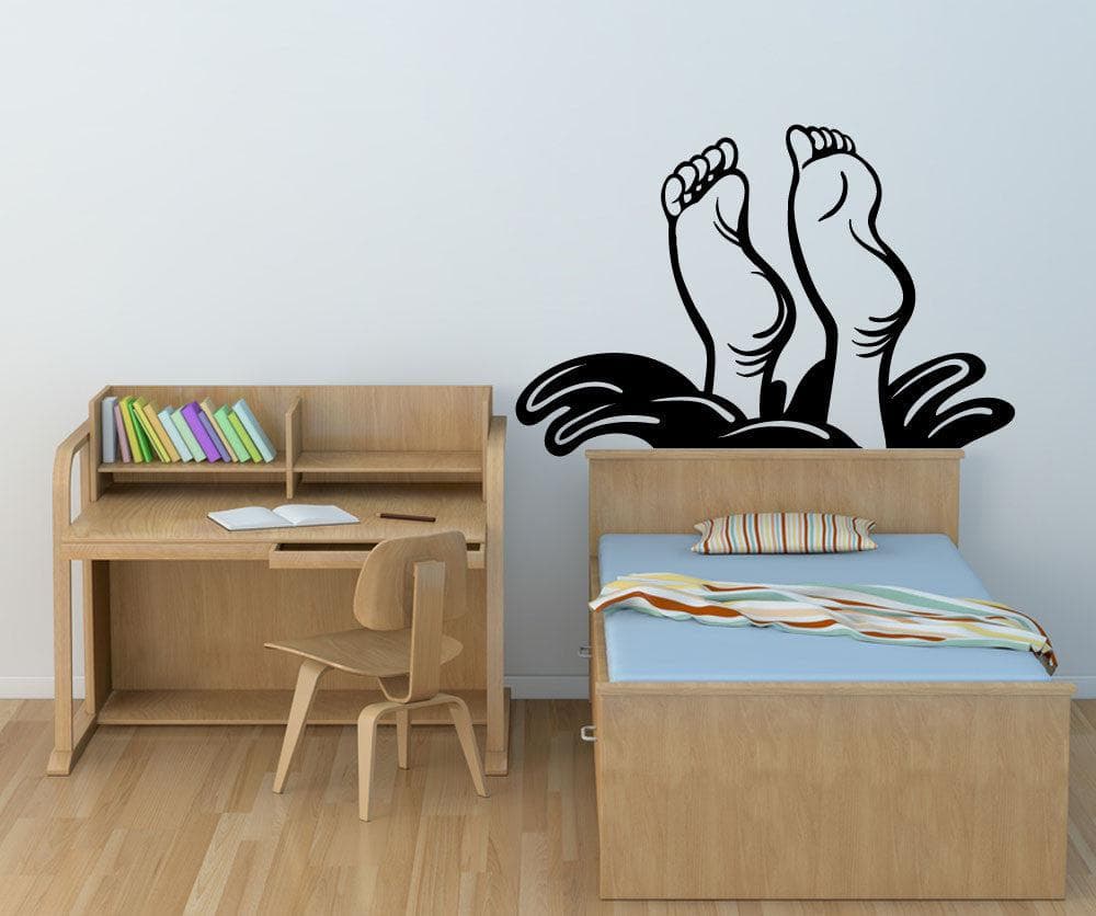 Vinyl Wall Decal Sticker Diving Feet #OS_MB1166