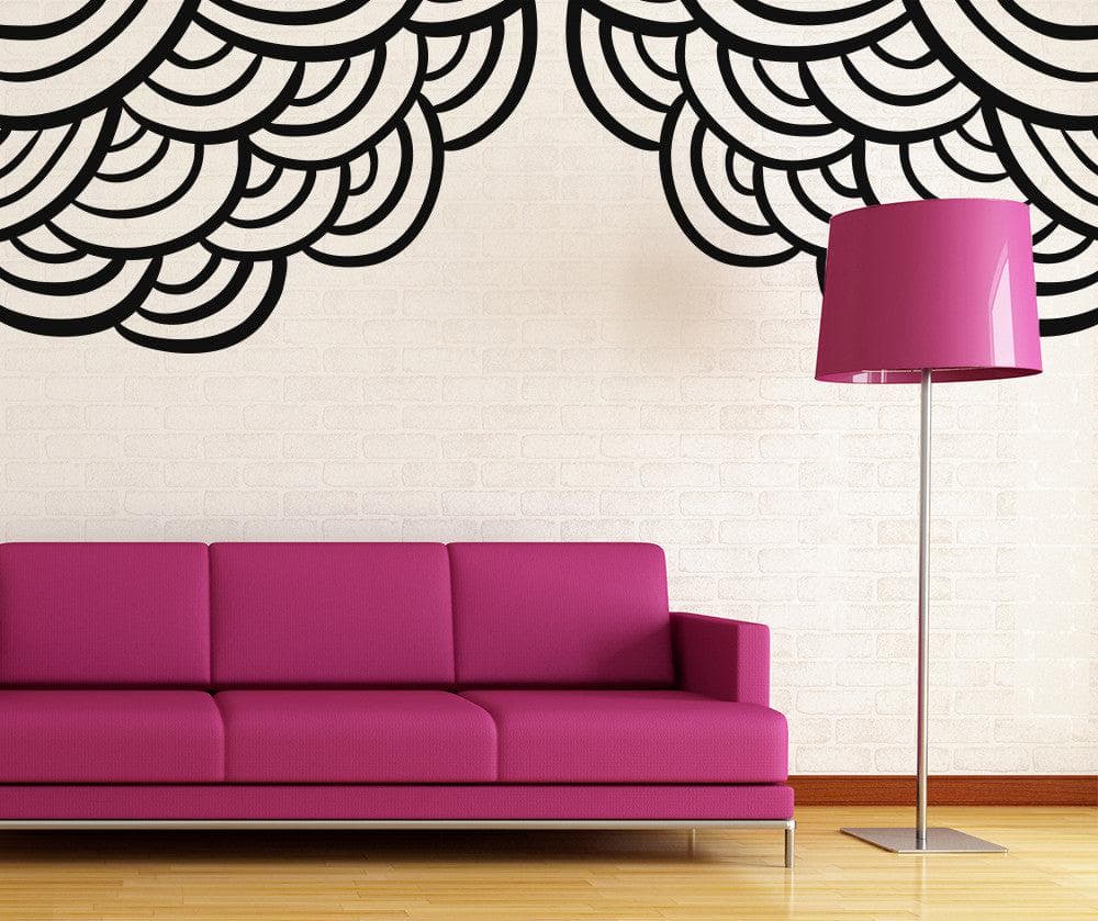 Vinyl Wall Decal Sticker Abstract Circle Corners #OS_MB1177