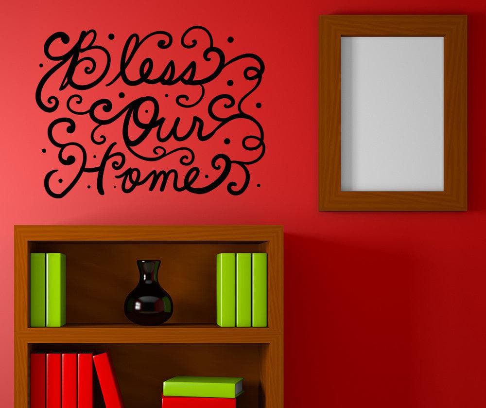 Vinyl Wall Decal Sticker Bless Our Home #OS_MB1198