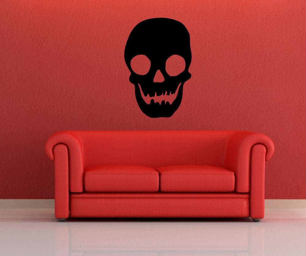 Happy Skull Vinyl Wall Decal Sticker. #OS_MB1202