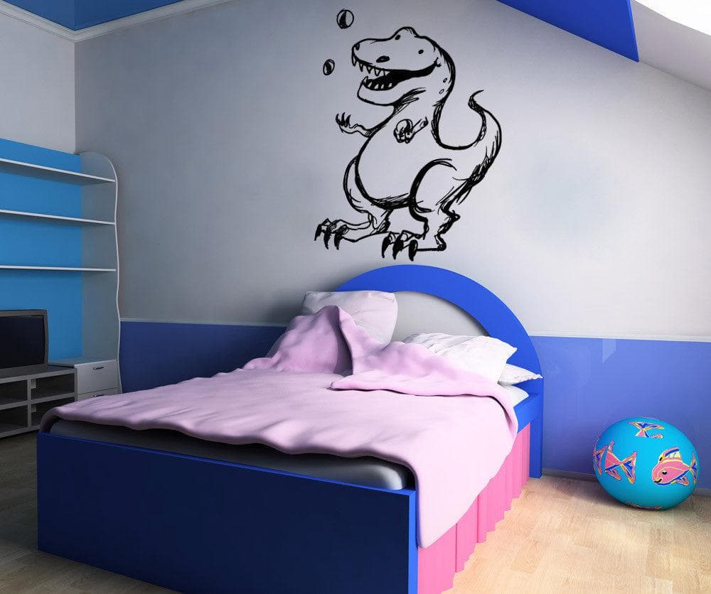 Vinyl Wall Decal Sticker T-Rex Juggle #OS_MB1226