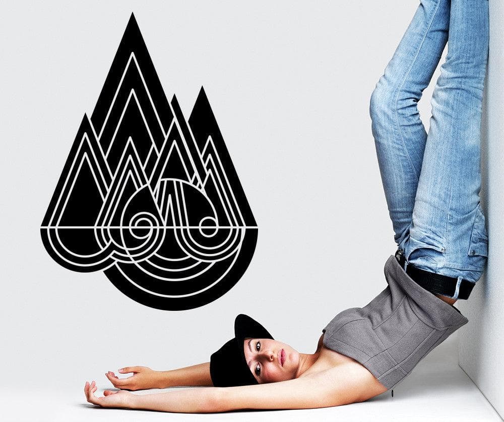 Vinyl Wall Decal Sticker Abstract Raindrops #OS_MB1235