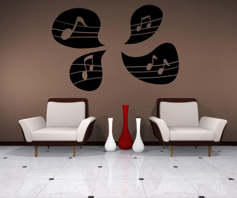 Vinyl Wall Decal Sticker Music Note Speech Bubbles #OS_MB1245