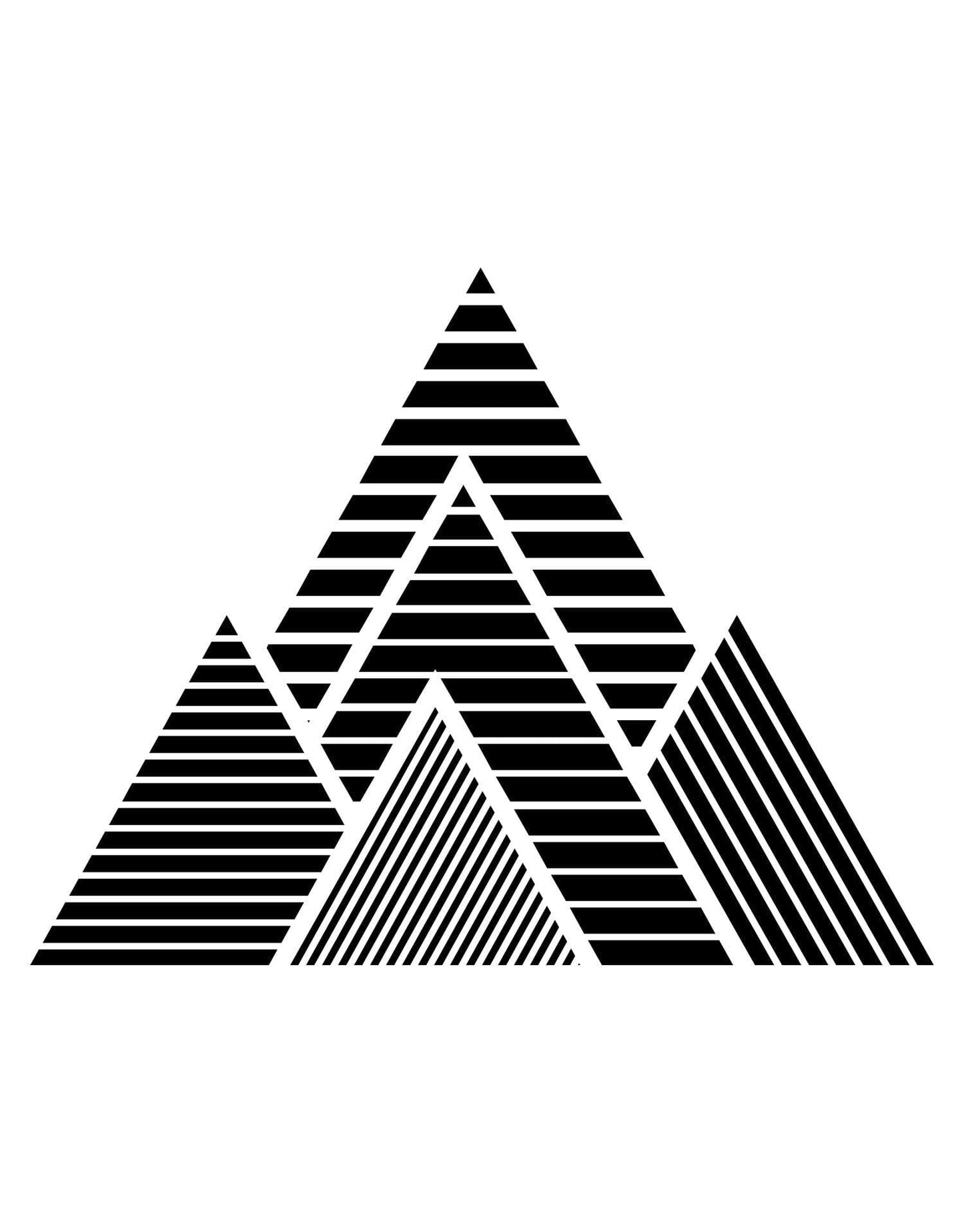 Geometric Mountains Vinyl Wall Decal Sticker