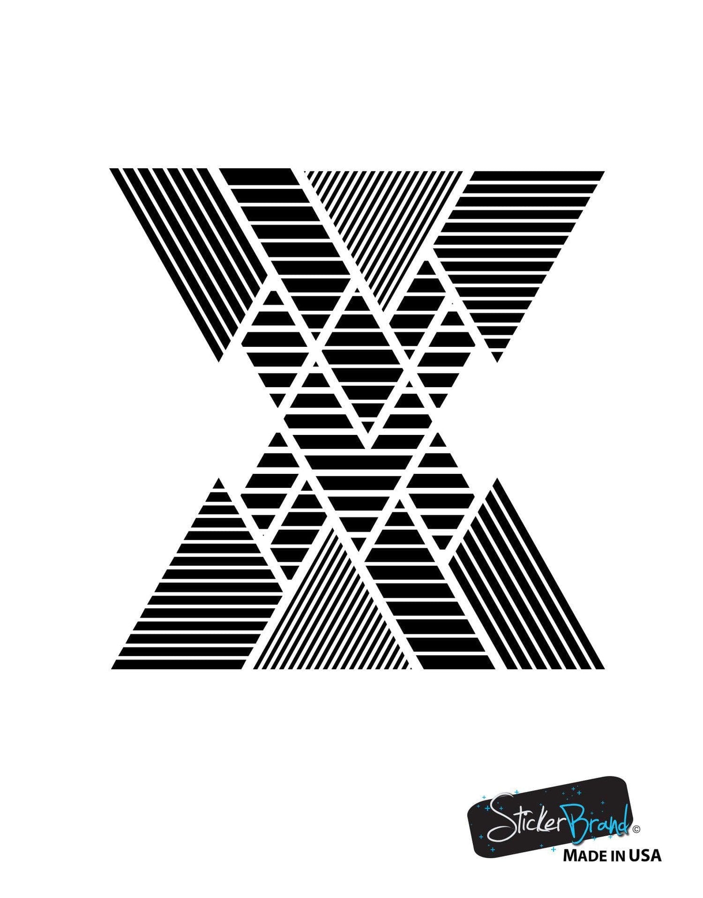 Geometric Pattern Double Vision Mountain Wall Decal. #OS_MB1248