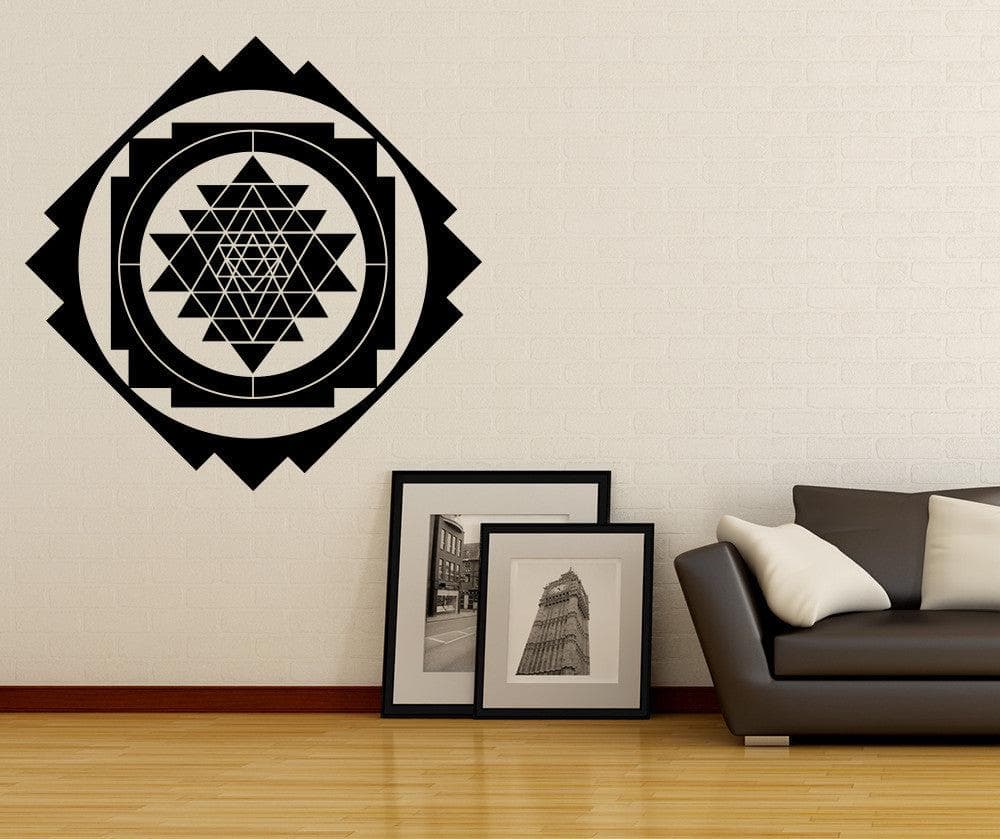 Sri Yantra Diamond Pattern Wall Decal. #OS_MB1253