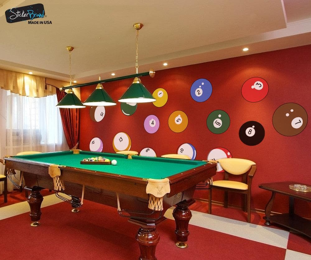 Billiard Pool Balls Graphic Wall Decal Sticker #OS_MB130