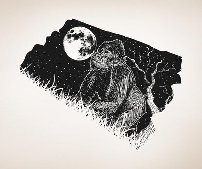 Vinyl Wall Decal Sticker Gorilla at Night #OS_AA1573