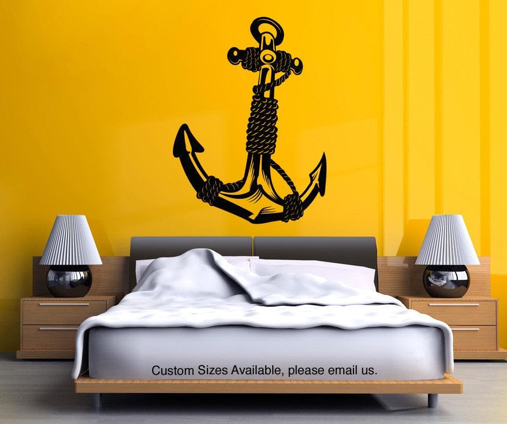Anchor With Rope Vinyl Wall Decal Sticker #OS_MB168