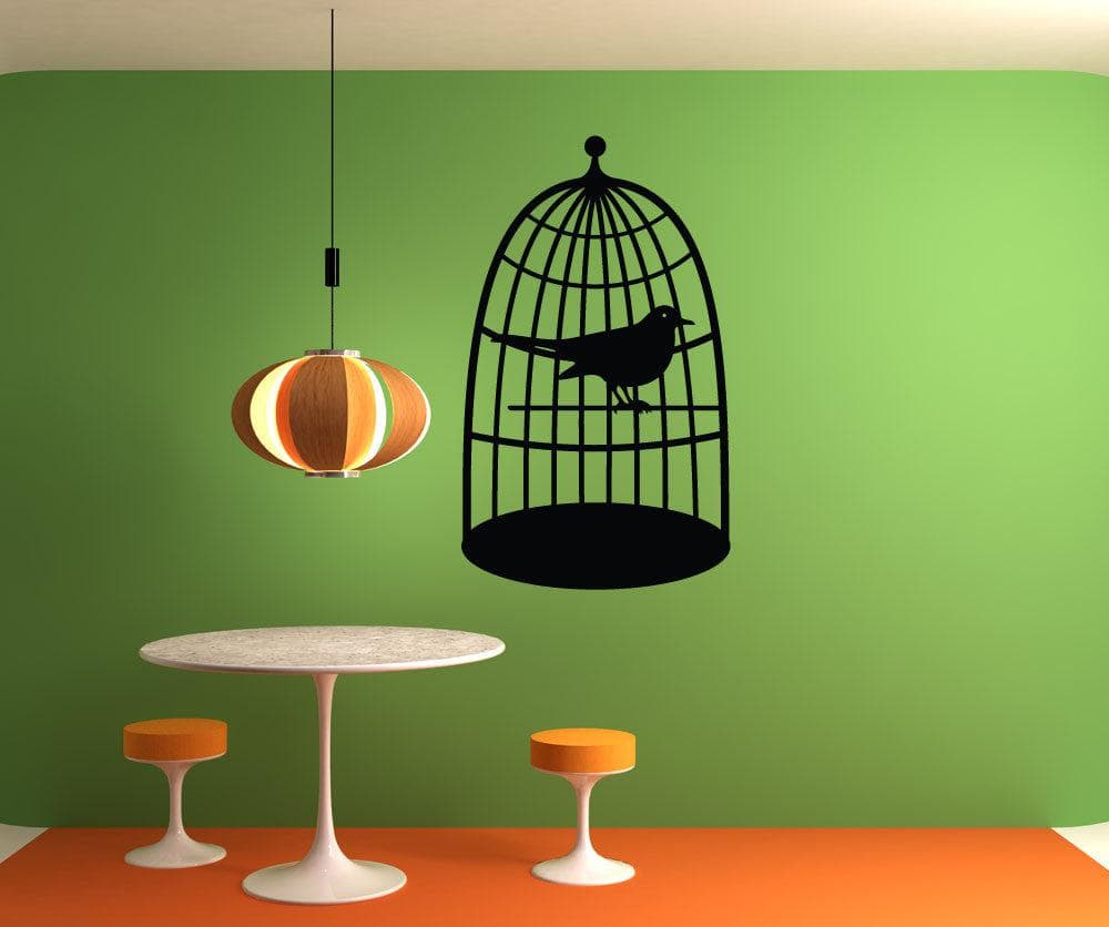 Vinyl Wall Decal Sticker Caged Bird #OS_MB249
