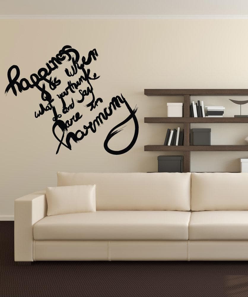 Vinyl Wall Decal Sticker Happiness Saying #OS_MB260
