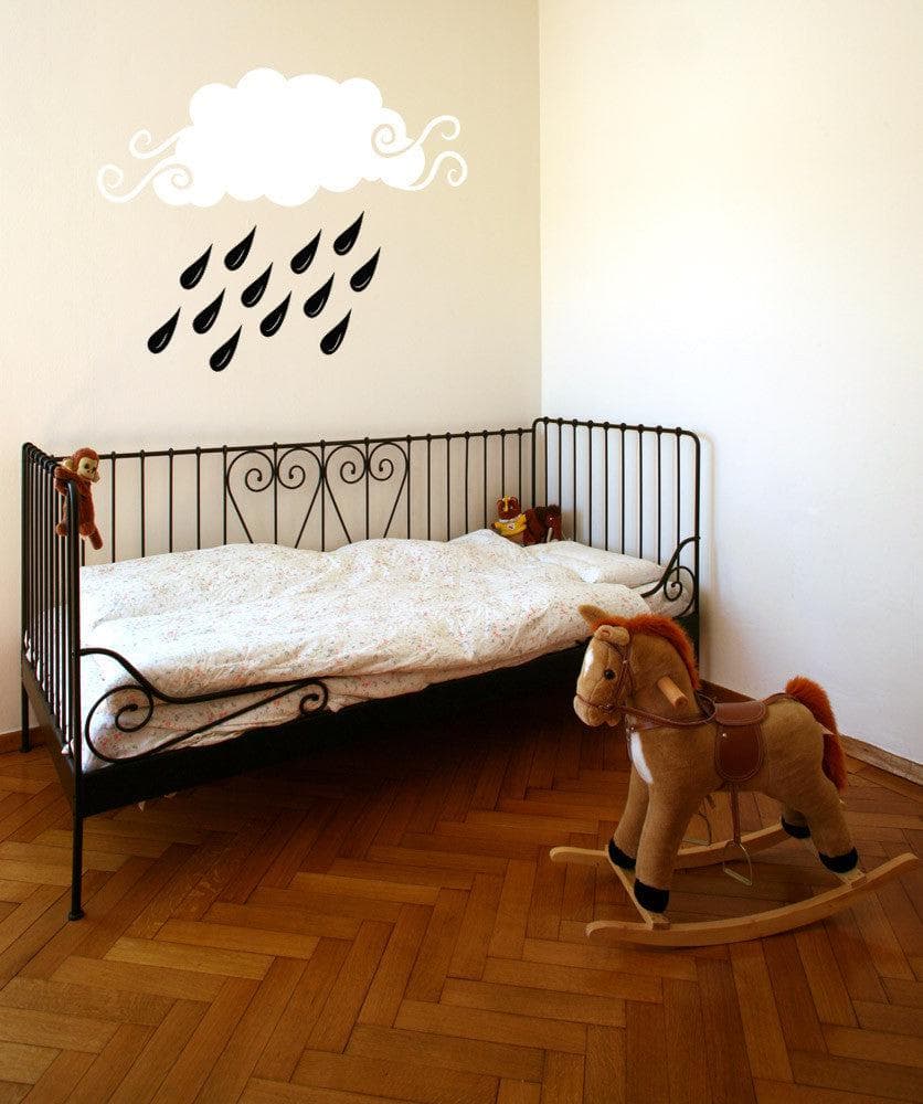 Vinyl Wall Decal Sticker Baby Rain Cloud #OS_MB312